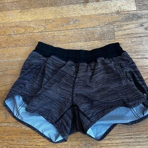 Lululemon Black and Gray Athletic Shorts Size 8